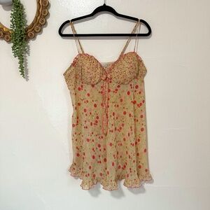Vintage Seductive Wear by Cinema Etoile Strappy Short Nightgown, Polka Dot, XL